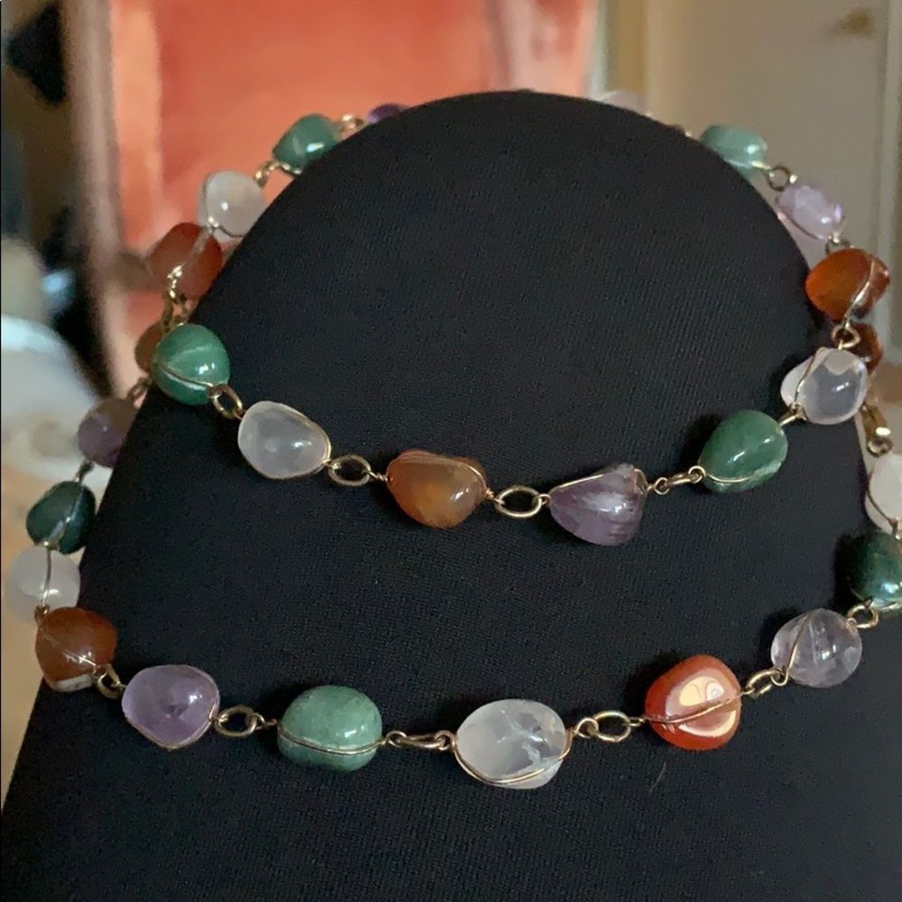 Necklace real stone necklace